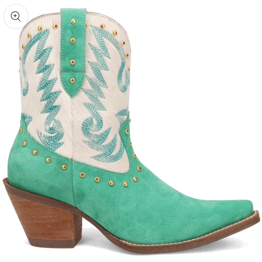 Dingo Womens Rodeo Queen Embroidered Studded Snip Toe